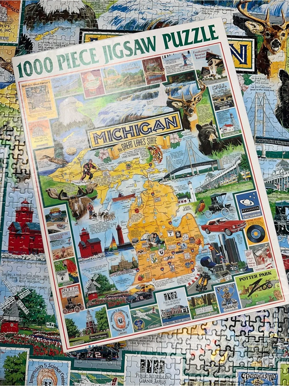 White Mountain - Michigan Great Lake State -1000 Piece Puzzle 1997 100% Complete